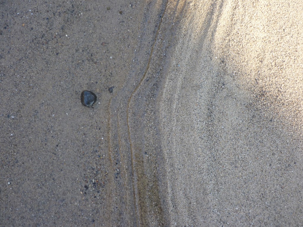 Schön sortierter Remssand nach Hochwasser!