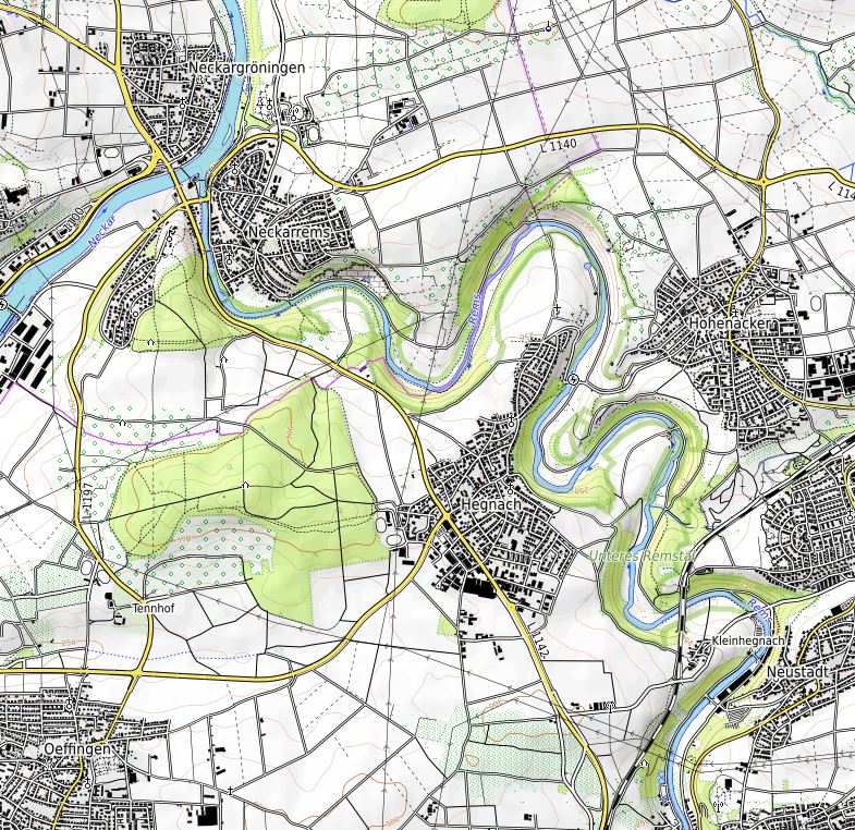 Der Remscanyon auf Openstreetmap